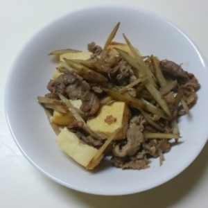 薄荷さんちのゴボウ入り旨い肉豆腐♡